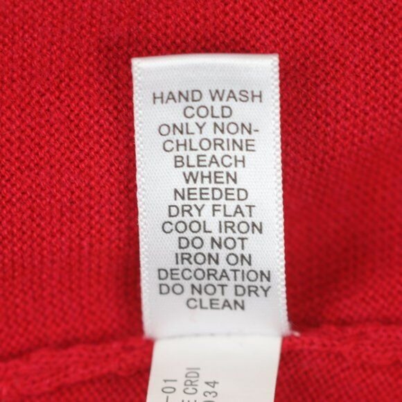 Banana Republic Women's Small Red Merino Wool Blend Embellished Cardigan - Picture 8 of 8